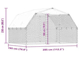 Dog Cage with Roof and Door Silver Galvanised Steel 3294908