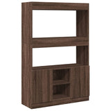 Highboard Brown Oak 92x33x140 cm Engineered Wood 3309615