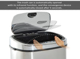 68L Sensor Dustbin Stainless Steel Automatic Kitchen Waste Bin Silver T3398P344641