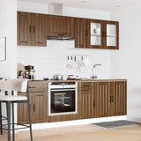 ZNTS 8 Piece Kitchen Cabinet Set Kalmar Brown Oak Engineered Wood 3314838