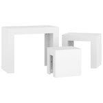 Nesting Coffee Tables 3 pcs White Engineered Wood 808540
