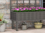 45 x 105cm Wooden Garden Planter, with Trellis - Grey T3398P328419