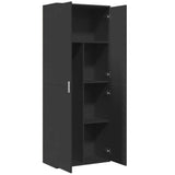 Highboard Black 70x35x180 cm Engineered Wood 3276659