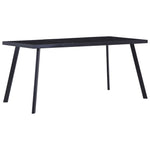 ZNTS Dining Table Black 180x90x75 cm Tempered Glass 281875