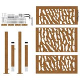 Garden Gate 100x125 cm Weathering Steel Trace Design 4100985