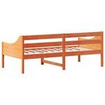 ZNTS Day Bed without Mattress Wax Brown 75x190 cm Small Single Solid Wood Pine 842845