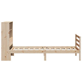 Bookcase Bed without Mattress 90x200 cm Solid Wood Pine 3321893