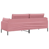 3-Seater Sofa Pink 222 x 81 x 89 cm Velvet 42048646