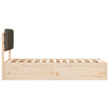 Bed Frame with Upholstered Headboard Taupe 80 x 200 cm 877802
