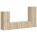 TV Cabinet Set Wall-mounted 4 pcs Sonoma Oak Engineered Wood 3409026