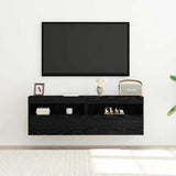 TV Wall Cabinet 2 pcs Black oak 60 x 30 x 40 cm Engineered Wood 862211
