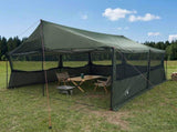 Family Tent Army green 600 x 400 x 268 cm Polyester and Steel 42028606