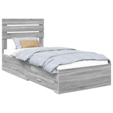 Bed Frame with Drawer with Headboard Manual Engineered Wood 3411680