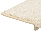Stair Mats 15 pcs 65x21x4 cm White Rectangular Edge 134581