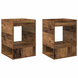 End Table 2 pcs Old Wood 40 x 40 x 56 cm Engineered Wood 890957