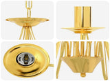 Adjustable Chandelier E14 Metal Gold 78 x 101 cm 42053783