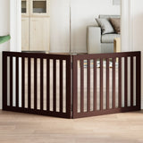 Dog Gate Foldable 2 Panels Brown 160 cm Poplar Wood 352264
