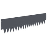 Lawn Edging 10 pcs 103 x 25 cm metal Anthracite 8008293