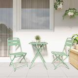 Bistro Set 3 pcs Green Steel 42002952