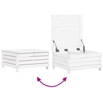 ZNTS 10 Piece Garden Sofa Set White Solid Wood Pine 3250641