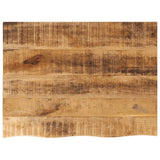 Table Top 70x60x3.8 cm Live Edge Solid Wood Rough Mango 370403