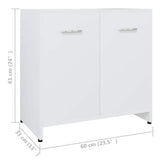 Bathroom Cabinet White 60x33x61 cm Engineered Wood 802570