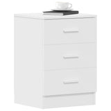 Bedside Cabinet White 38x35x56 cm Engineered Wood 800450
