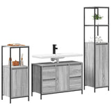 ZNTS 3-Piece Bathroom Furniture Set in Grey Sonoma Engineered Wood 3328382
