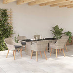 Outdoor Dining Set 7 pcs Light grey 3261633