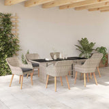 Outdoor Dining Set 7 pcs Light grey 3261633