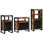 Bathroom Furniture Set 3 pcs Multicolour Solid Reclaimed Wood 3305627