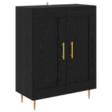 Sideboard Black Oak 69.5 x 34 x 90 cm Engineered Wood and Iron 881596
