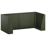 Retaining Wall 8 pcs 300 x 100 x 30 cm Steel Olive Green 3449243