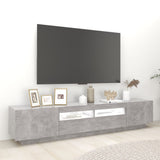 TV Cabinet with LED Lights Concrete Grey 200x35x40 cm 3081910