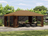 Gazebo 4 x 3 m Beige Polyester and Steel 190 gsm 900373