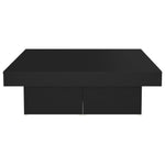 ZNTS Coffee Table Black 90x90x28 cm Engineered Wood 806913