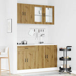 ZNTS 4 Piece Kitchen Cabinet Set Kalmar Artisan Oak Engineered Wood 3314880