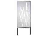 Garden Privacy Screen Floral Silver 50 x 140 cm Stainless steel 876312