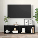 TV Cabinet Set 2 pcs Black Oak 37 x 35 x 72 cm Engineered Wood 3393520