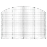 Arched Gabion Basket 200x30x120/140 cm Galvanised Iron 153466