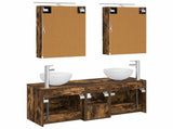 Bathroom Furniture Set 5 pcs Smoked Oak 3406723