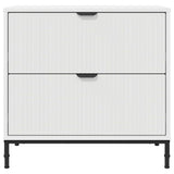 Bedside Table White 63.5 x 36 x 61 cm Engineered wood 883464