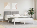 Bed Frame with Upholstered Headboard Light Grey 120 x 190 cm 878068