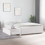 3103489 Bed Frame without Mattress with Drawers White 100x200 cm