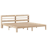 Bed Frame with Headboard without Mattress 200x200 cm 3306796