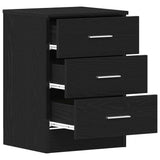 Bedside Cabinet Black Oak 38x35x55 cm Engineered Wood 862428