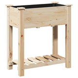 Garden Planter Beige 71 x 37 x 76.5 cm Solid Fir Wood 42006566