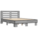 Bed Frame without Mattress Grey Sonoma 140x190 cm 3280115