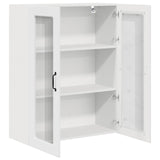 Wall Glass Cabinet PORTO High Gloss White 80 x 31 x 100 cm 885509