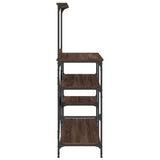 Baker's Rack Brown Oak 90x40x132 cm Engineered Wood and Metal 845420